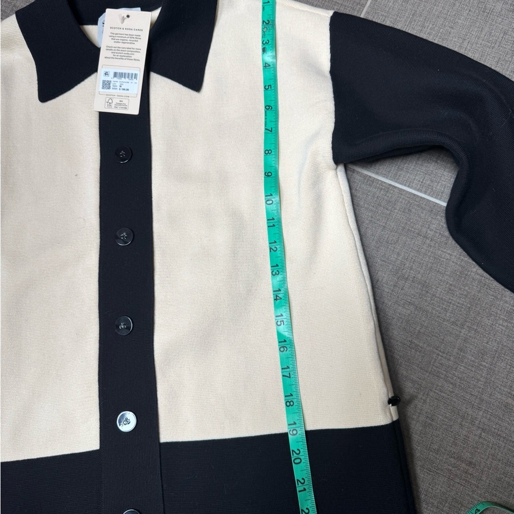 Scotch & Soda Black and Cream Cardigan - Picture 10 of 14